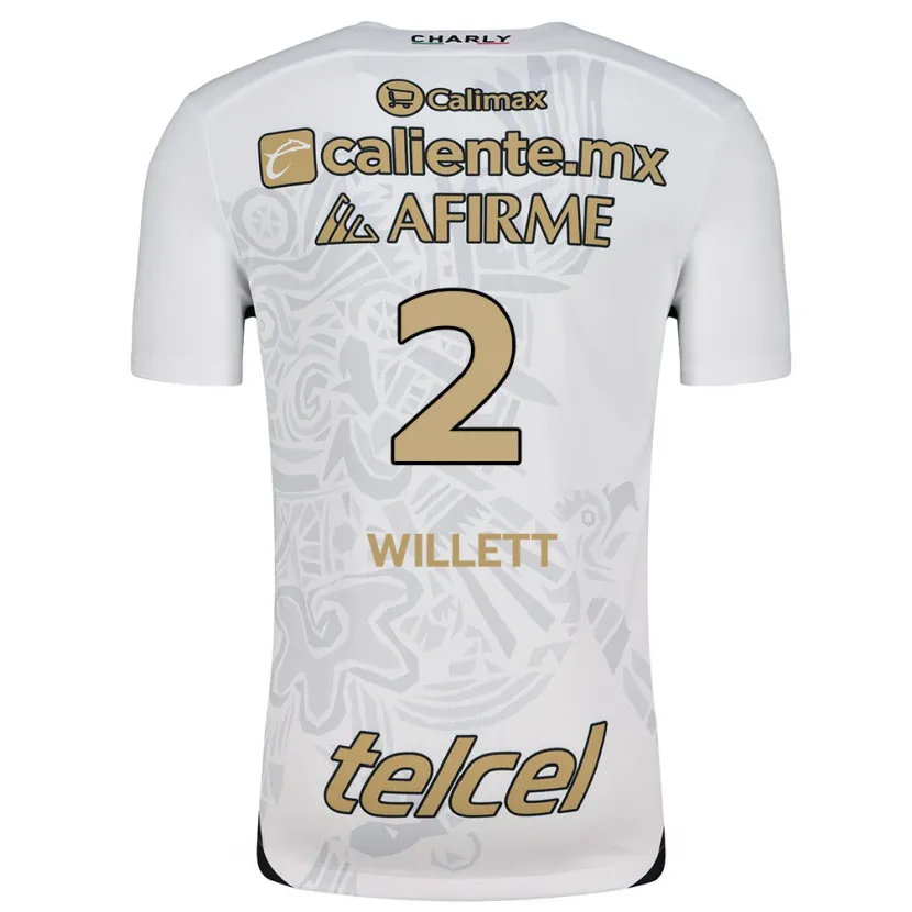 Danxen Women Adyson Willett #2 White Black Away Jersey 2024/25 T-Shirt