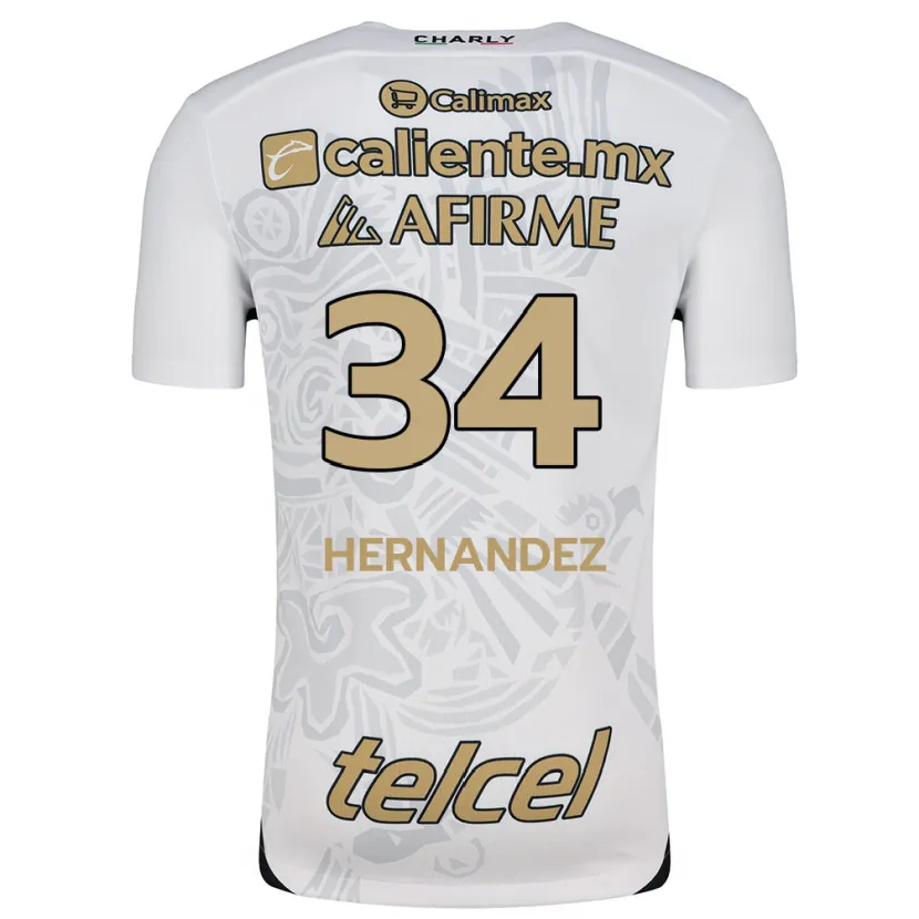 Danxen Women Kimberly Hernández #34 White Black Away Jersey 2024/25 T-Shirt