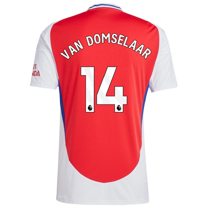 Danxen Kid Daphne Van Domselaar #14 Red White Home Jersey 2024/25 T-Shirt