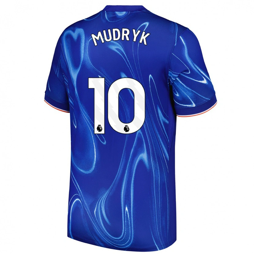 Danxen Kid Mykhaylo Mudryk #10 Blue White Home Jersey 2024/25 T-Shirt