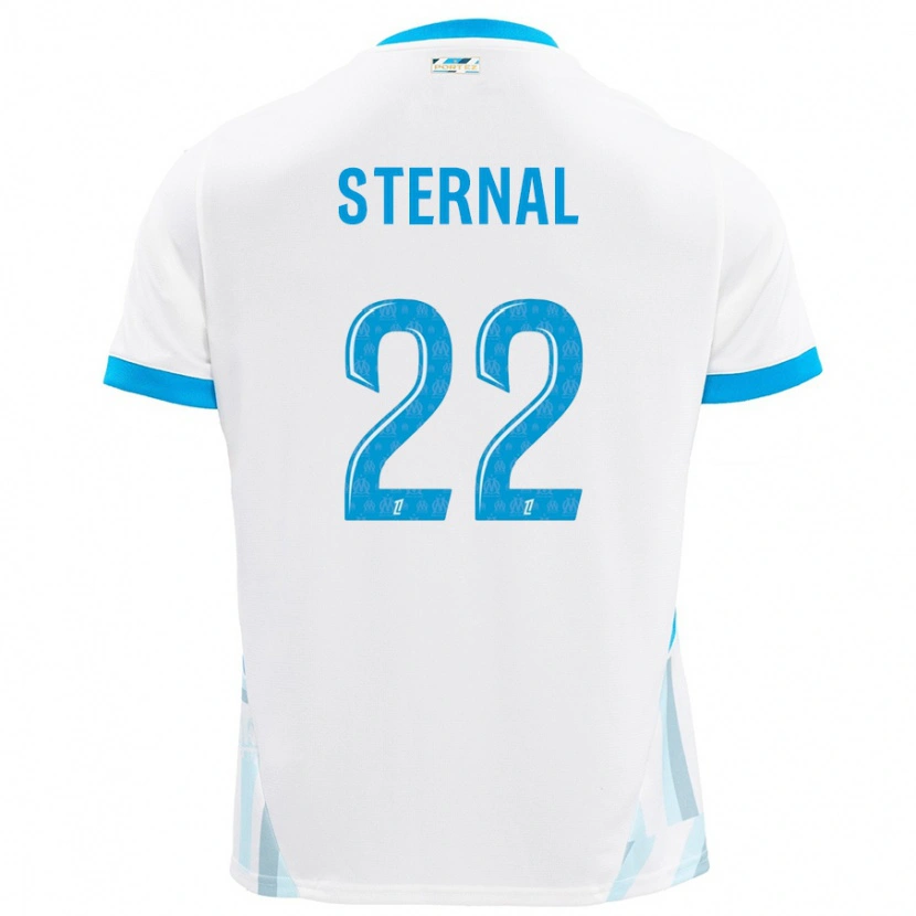 Danxen Kid Enzo Sternal #22 White Sky Blue Home Jersey 2024/25 T-Shirt