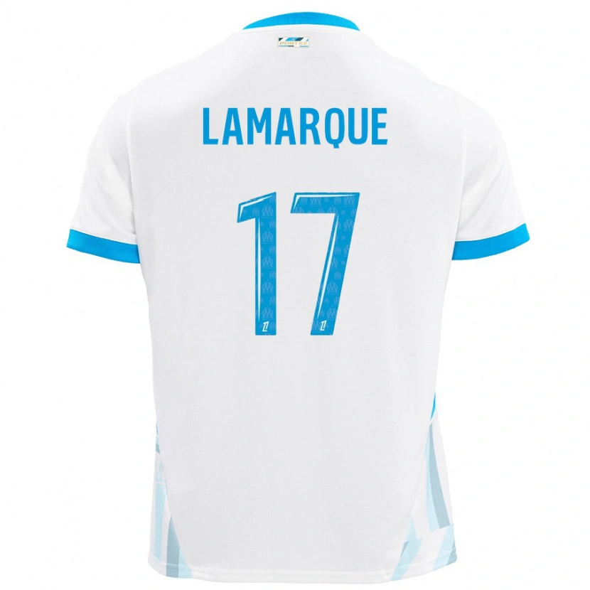 Danxen Kid Alais Lamarque #17 White Sky Blue Home Jersey 2024/25 T-Shirt