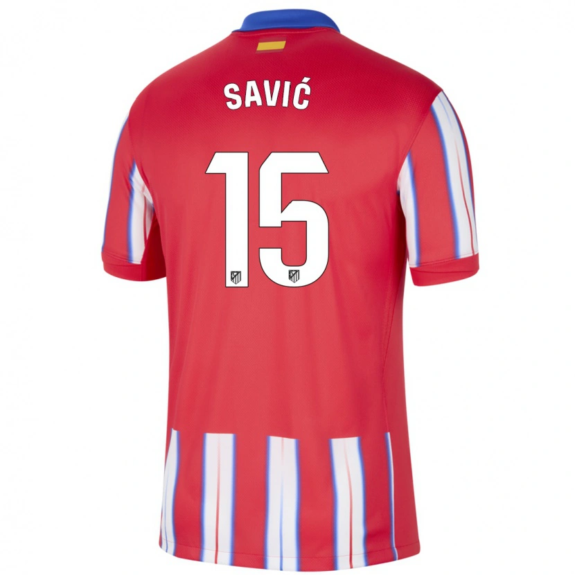Danxen Kid Stefan Savic #15 Red White Blue Home Jersey 2024/25 T-Shirt