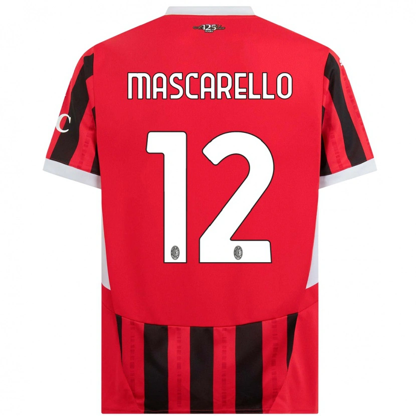 Danxen Kid Marta Mascarello #12 Red Black Home Jersey 2024/25 T-Shirt