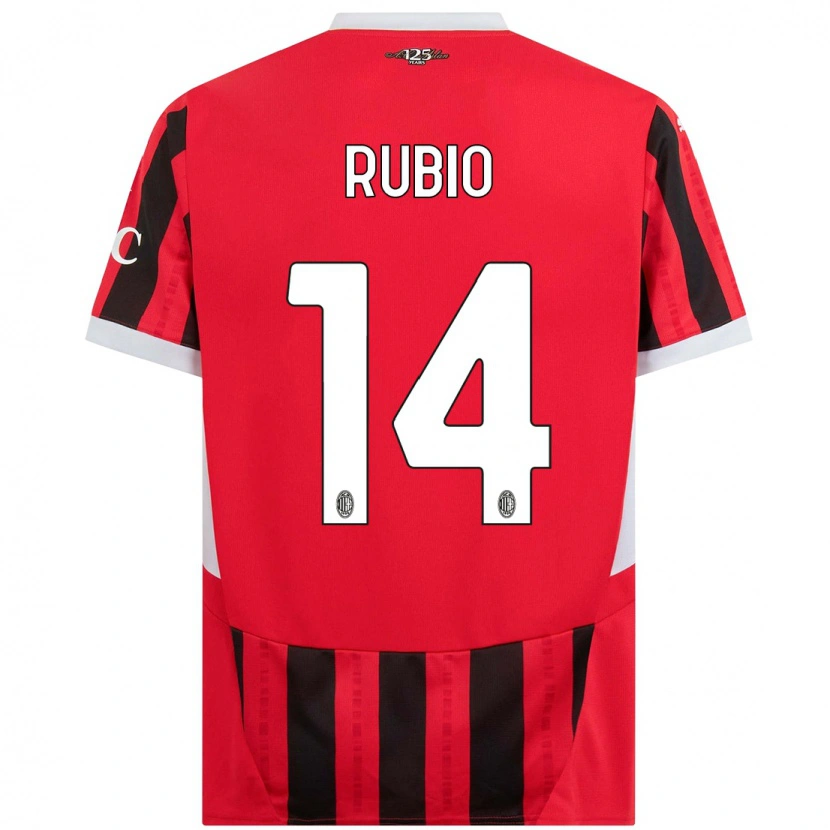 Danxen Kid Silvia Rubio #14 Red Black Home Jersey 2024/25 T-Shirt