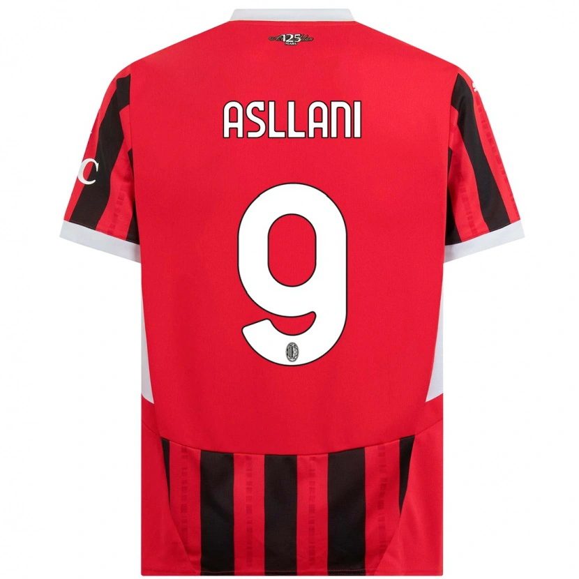 Danxen Kid Kosovare Asllani #9 Red Black Home Jersey 2024/25 T-Shirt
