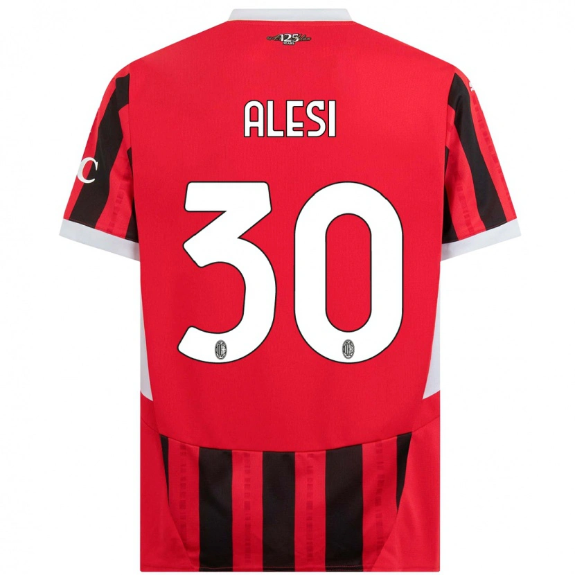 Danxen Kid Gabriele Alesi #30 Red Black Home Jersey 2024/25 T-Shirt