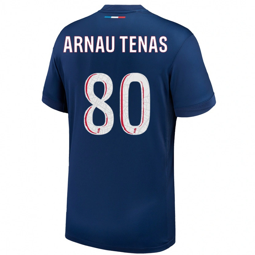 Danxen Kid Arnau Tenas #80 Navy Blue White Home Jersey 2024/25 T-Shirt