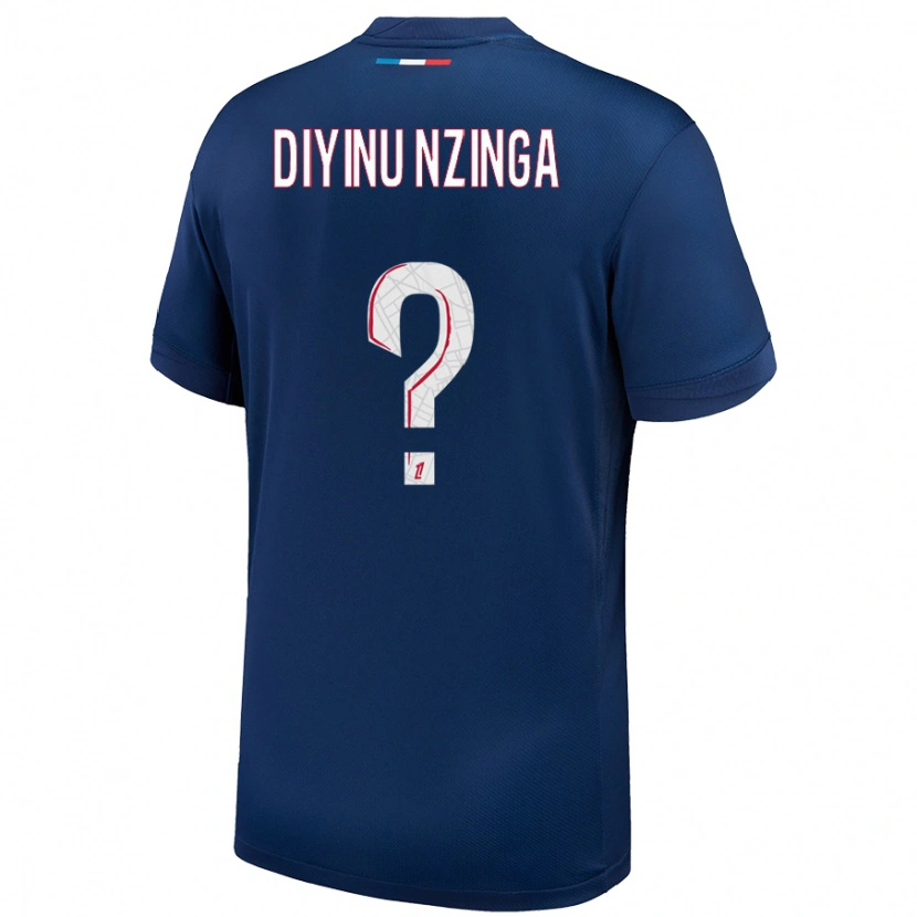Danxen Kid Vainqueur Diyinu Nzinga #0 Navy Blue White Home Jersey 2024/25 T-Shirt