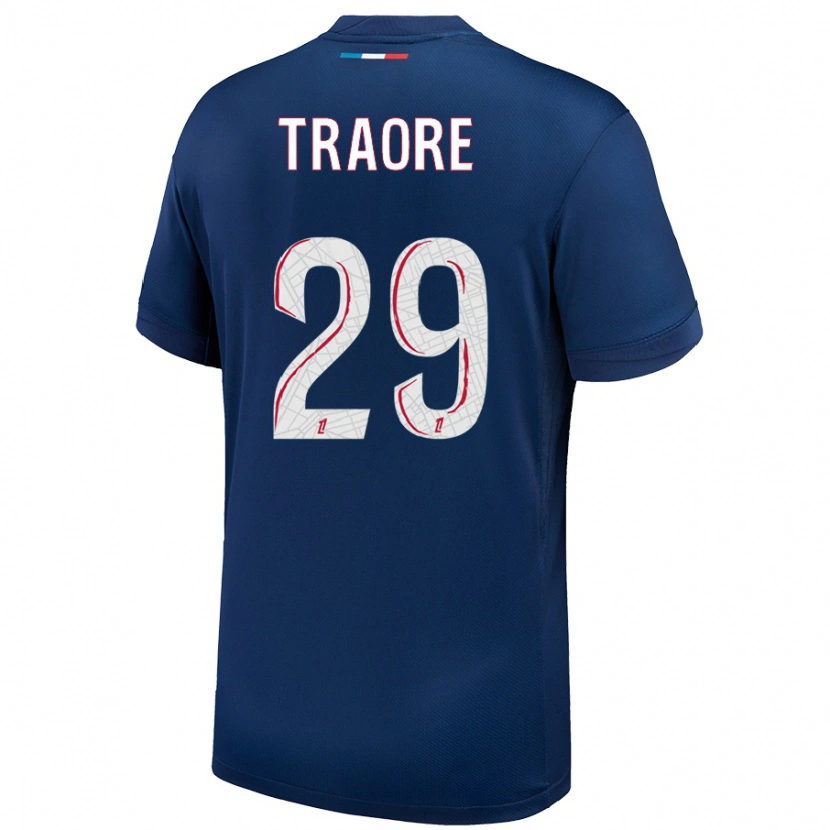 Danxen Kid Manssita Traoré #29 Navy Blue White Home Jersey 2024/25 T-Shirt