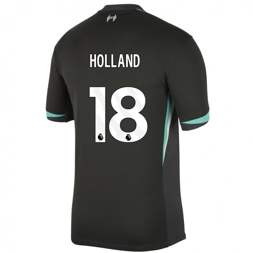 Danxen Kid Ceri Holland #18 Black Anthracite White Away Jersey 2024/25 T-Shirt