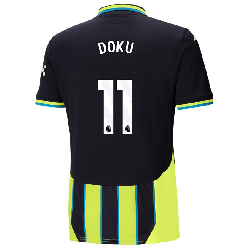 Danxen Kid Jérémy Doku #11 Blue Yellow Away Jersey 2024/25 T-Shirt