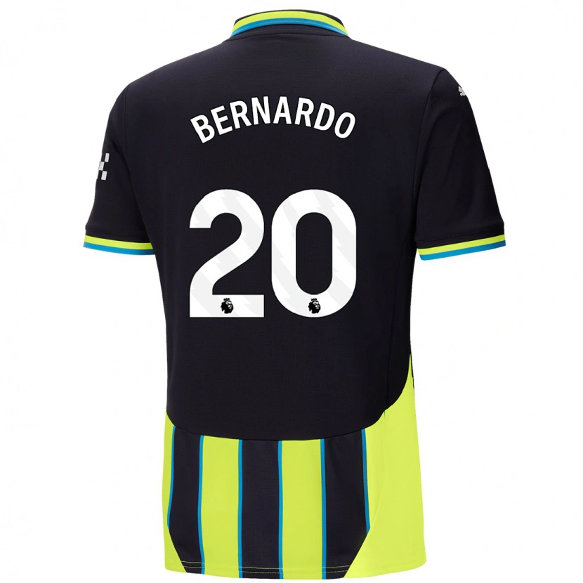 Danxen Kid Bernardo Silva #20 Blue Yellow Away Jersey 2024/25 T-Shirt