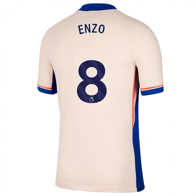 Danxen Kid Enzo Fernández #8 Light Beige Away Jersey 2024/25 T-Shirt