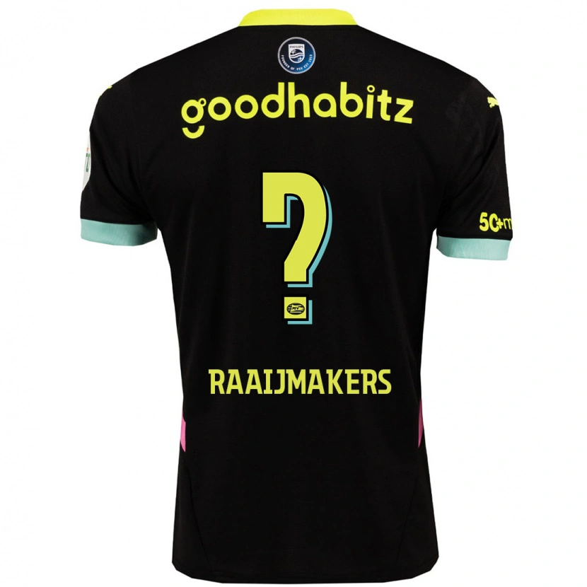 Danxen Kid Lars Raaijmakers #0 Black Yellow Away Jersey 2024/25 T-Shirt