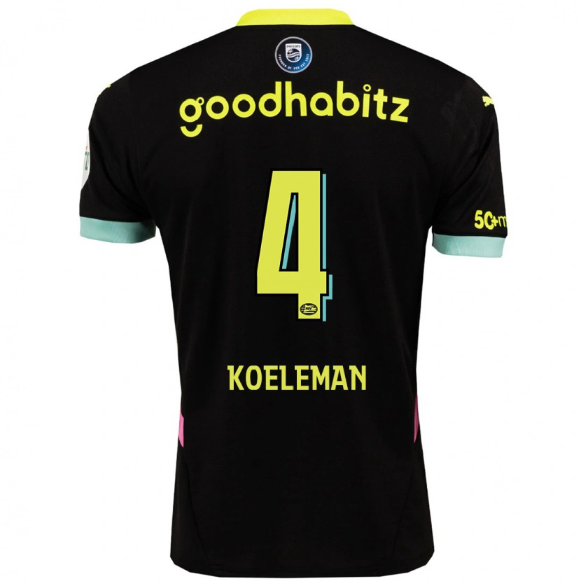 Danxen Kid Senna Koeleman #4 Black Yellow Away Jersey 2024/25 T-Shirt