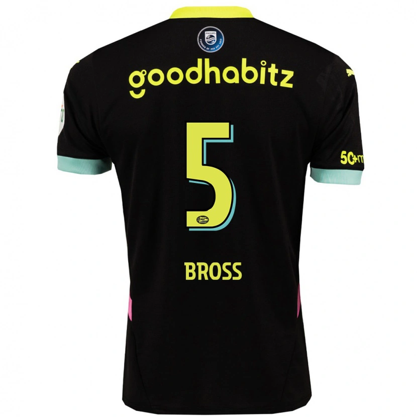 Danxen Kid Melanie Bross #5 Black Yellow Away Jersey 2024/25 T-Shirt