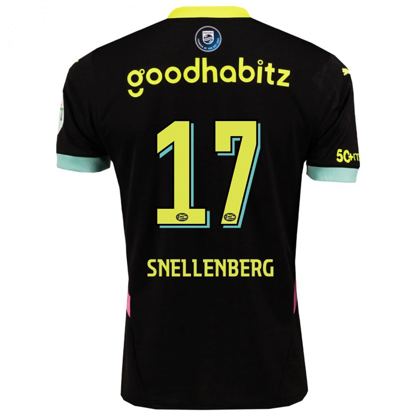 Danxen Kid Maxime Snellenberg #17 Black Yellow Away Jersey 2024/25 T-Shirt