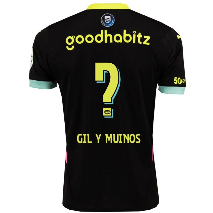 Danxen Kid Yaël Gil Y Muiños #0 Black Yellow Away Jersey 2024/25 T-Shirt