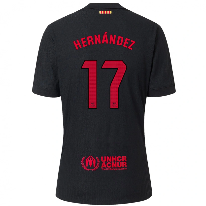 Danxen Kid Juan Hernández #17 Black Red Away Jersey 2024/25 T-Shirt