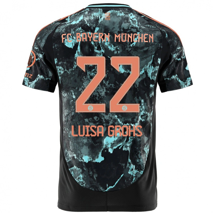 Danxen Kid Maria Luisa Grohs #22 Black Away Jersey 2024/25 T-Shirt
