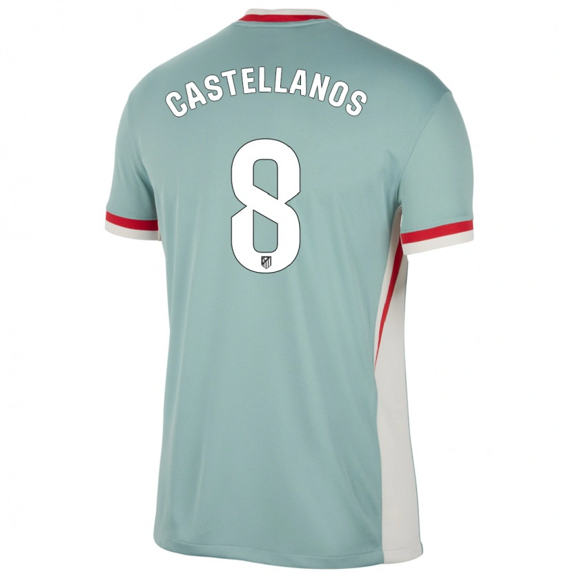 Danxen Kid Jorge Castellanos #8 Light Beige Blue Away Jersey 2024/25 T-Shirt