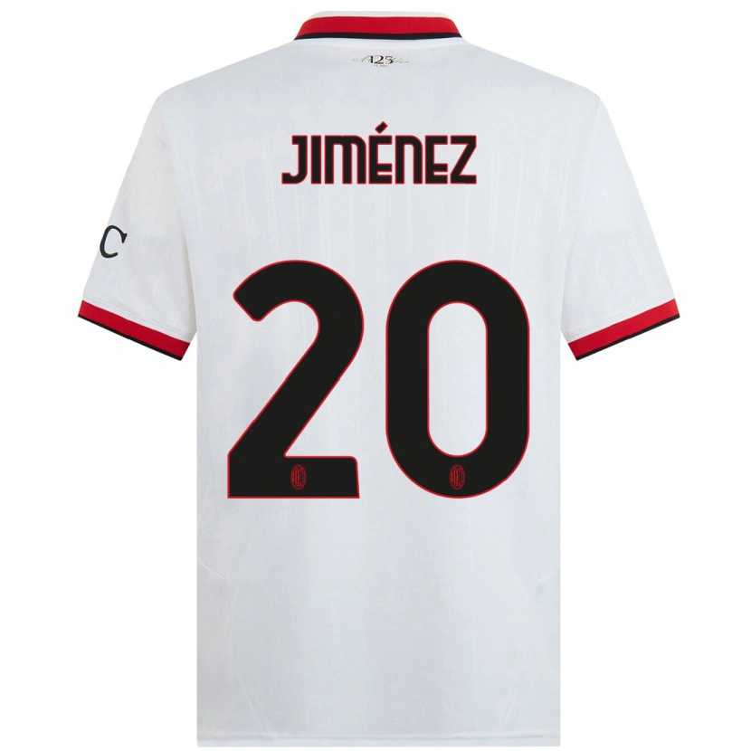 Danxen Kid Álex Jiménez #20 White Black Red Away Jersey 2024/25 T-Shirt