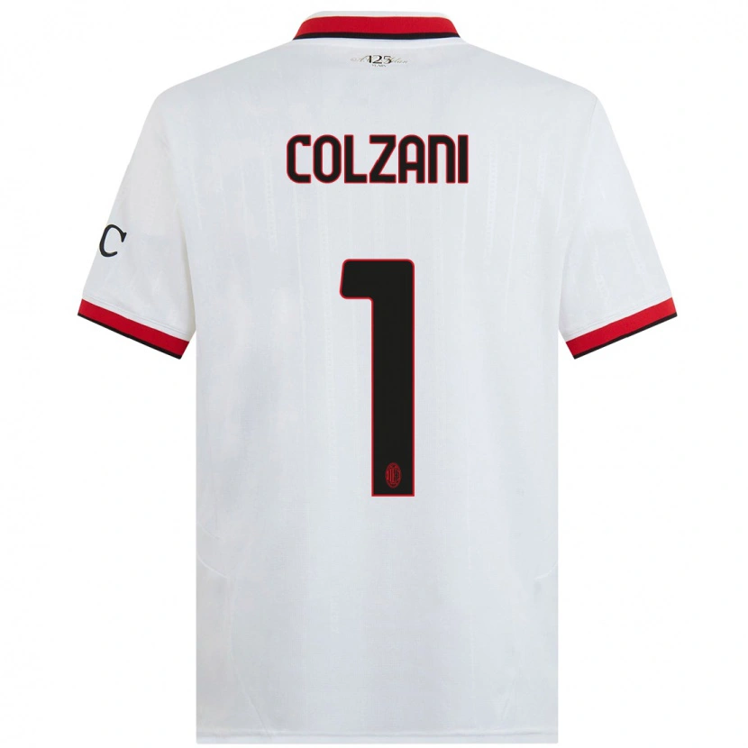 Danxen Kid Edoardo Colzani #1 White Black Red Away Jersey 2024/25 T-Shirt