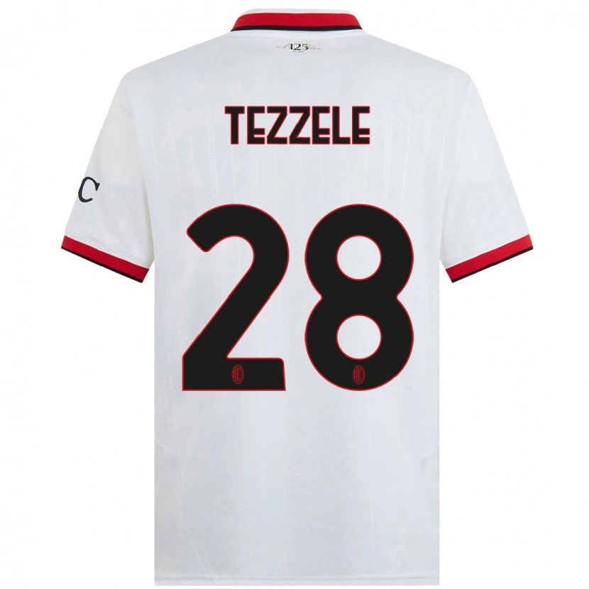 Danxen Kid Matteo Tezzele #28 White Black Red Away Jersey 2024/25 T-Shirt
