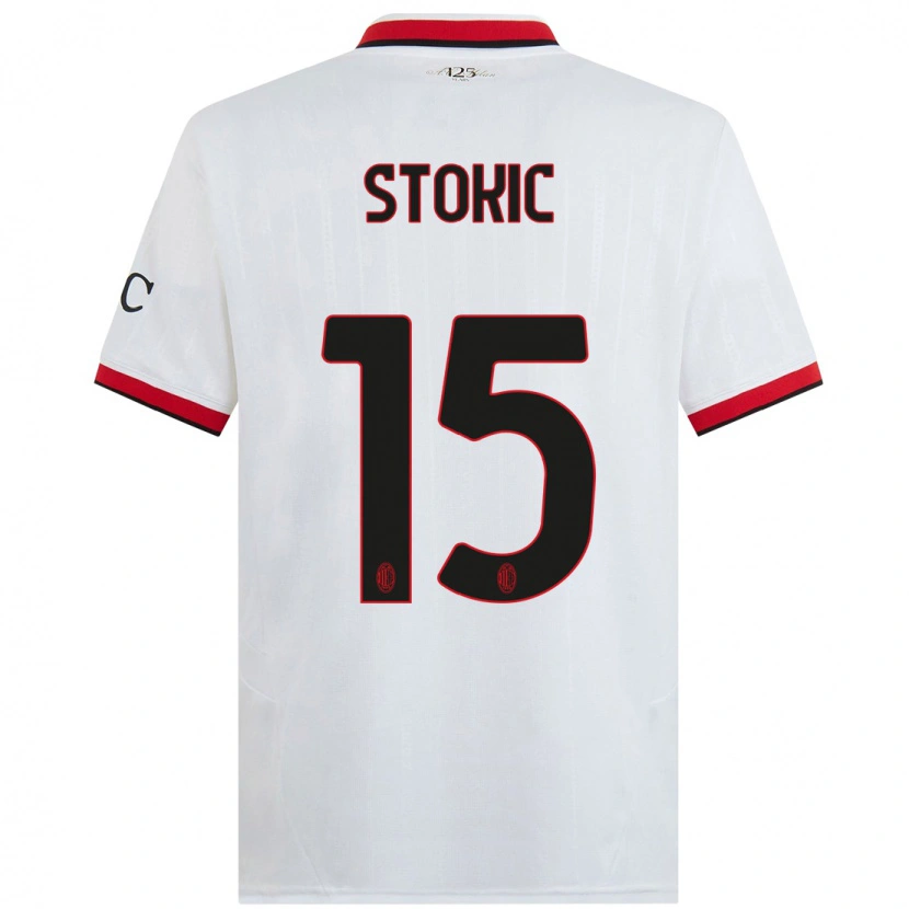 Danxen Kid Sara Stokić #15 White Black Red Away Jersey 2024/25 T-Shirt