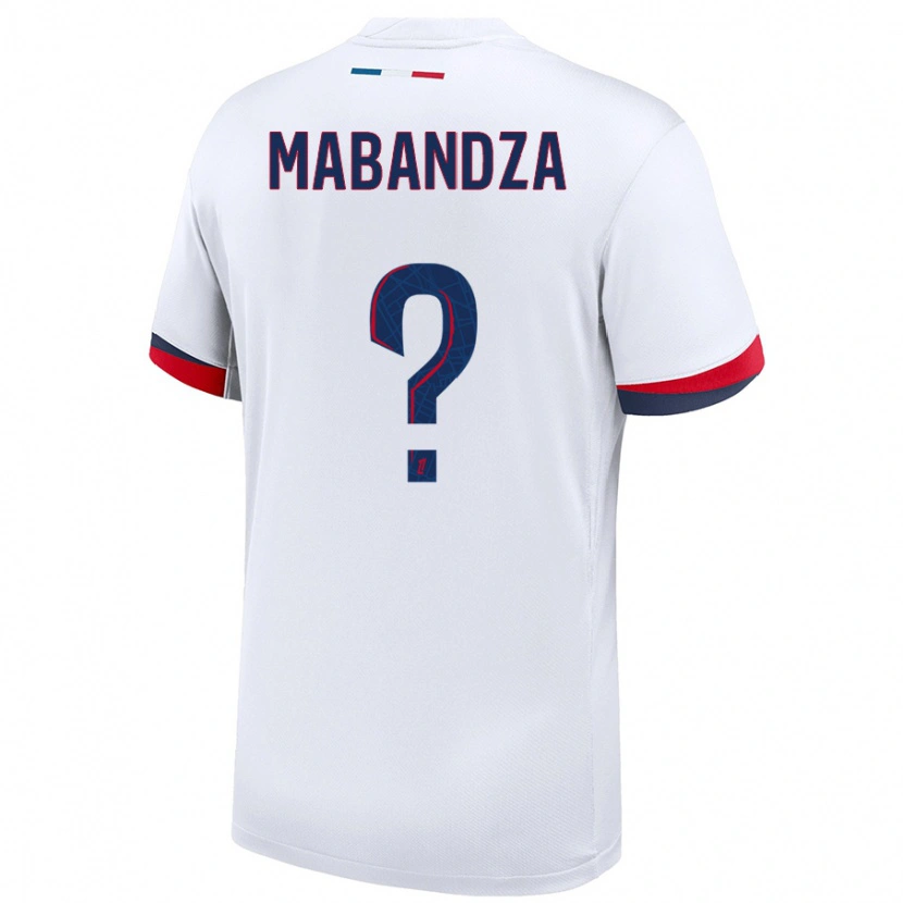 Danxen Kid Emeryc Mabandza Batantou #0 White Blue Red Away Jersey 2024/25 T-Shirt