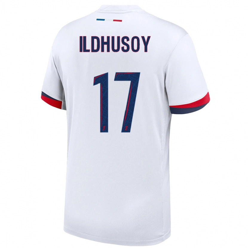 Danxen Kid Celin Bizet Ildhusoy #17 White Blue Red Away Jersey 2024/25 T-Shirt