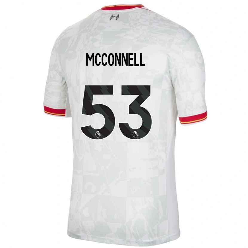 Danxen Kid James Mcconnell #53 White Red Black Third Jersey 2024/25 T-Shirt