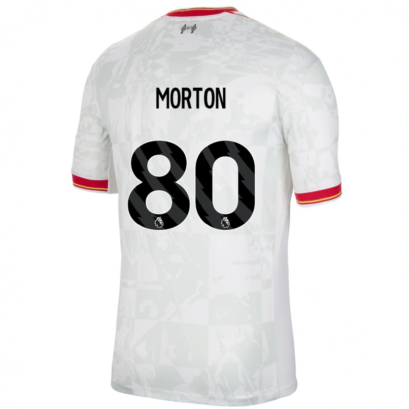 Danxen Kid Tyler Morton #80 White Red Black Third Jersey 2024/25 T-Shirt