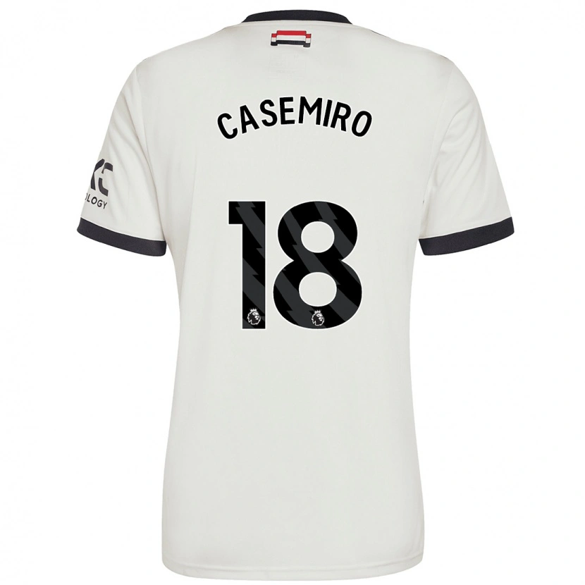 Danxen Kid Casemiro #18 Off White Third Jersey 2024/25 T-Shirt