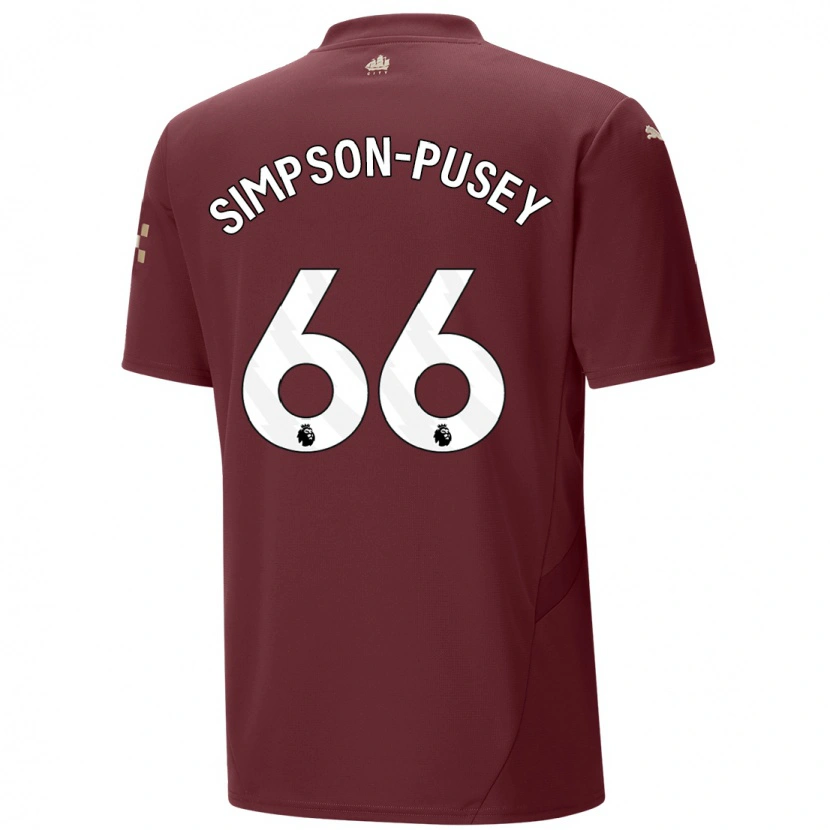 Danxen Kid Jahmai Simpson-Pusey #66 Maroon Third Jersey 2024/25 T-Shirt