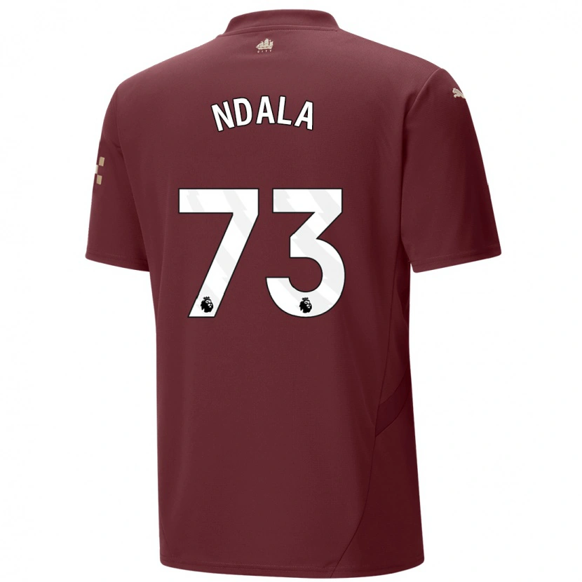 Danxen Kid Joel Ndala #73 Maroon Third Jersey 2024/25 T-Shirt
