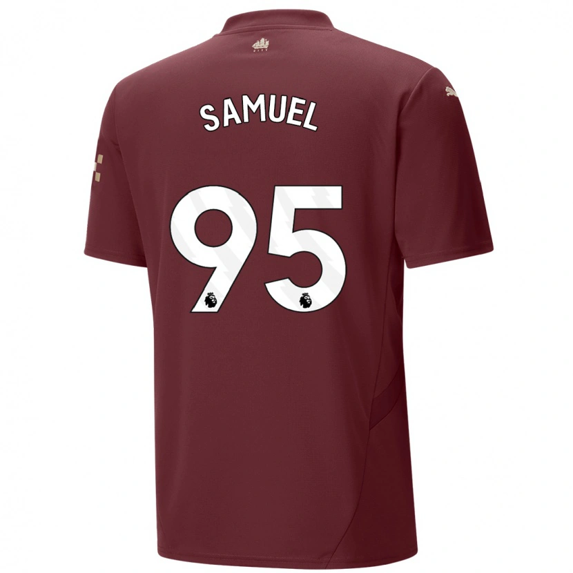 Danxen Kid Lakyle Samuel #95 Maroon Third Jersey 2024/25 T-Shirt