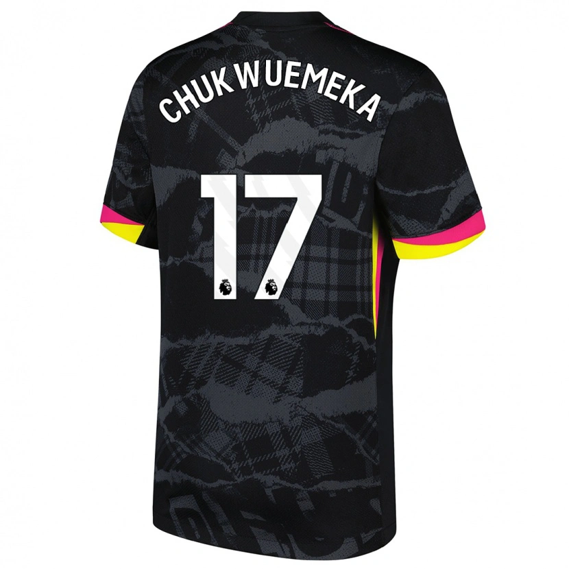 Danxen Kid Carney Chukwuemeka #17 Black Pink Third Jersey 2024/25 T-Shirt