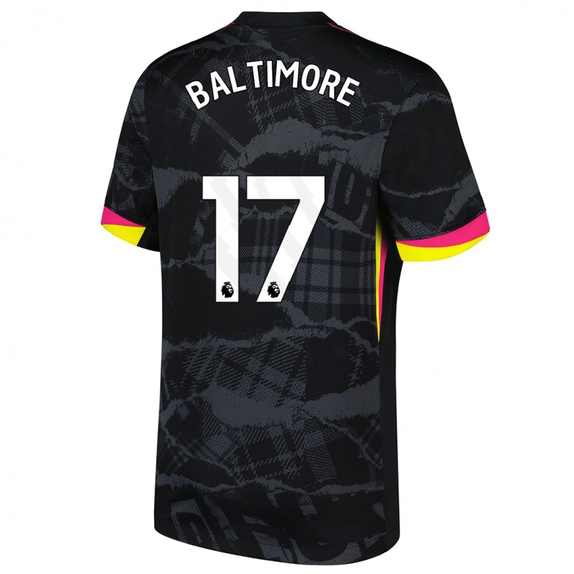 Danxen Kid Sandy Baltimore #17 Black Pink Third Jersey 2024/25 T-Shirt