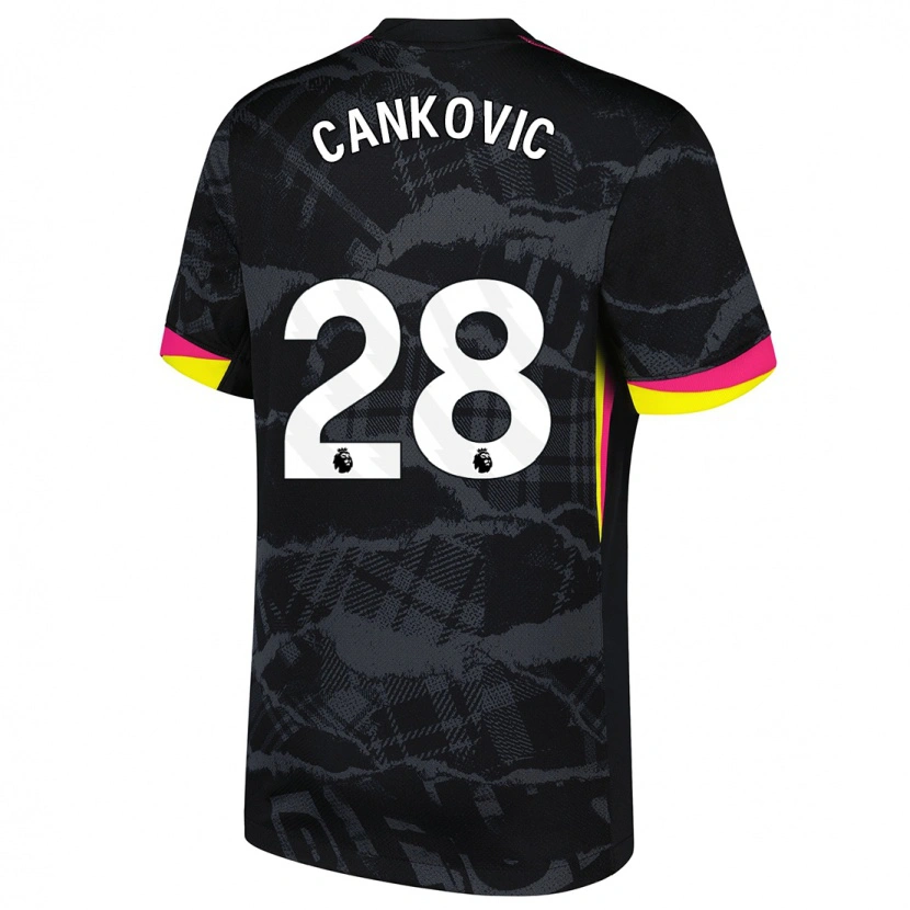 Danxen Kid Jelena Čanković #28 Black Pink Third Jersey 2024/25 T-Shirt