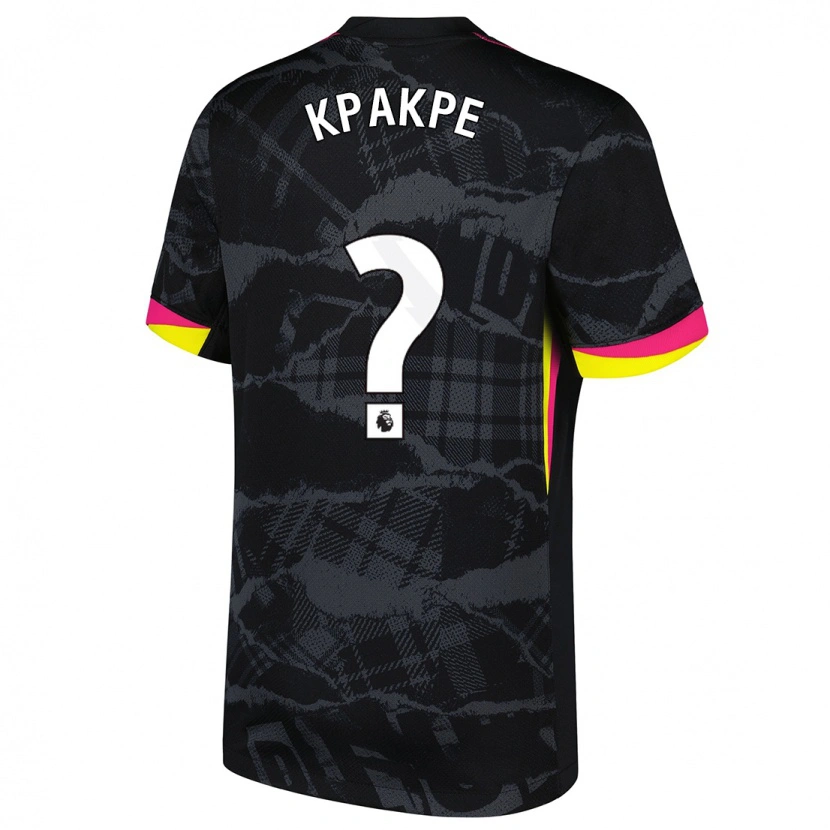 Danxen Kid Alex Kpakpe #0 Black Pink Third Jersey 2024/25 T-Shirt
