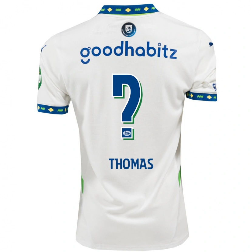 Danxen Kid Ayodele Thomas #0 White Dark Blue Third Jersey 2024/25 T-Shirt