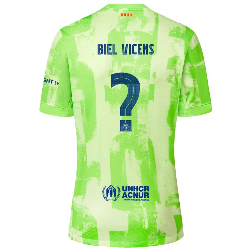 Danxen Kid Biel Vicens #0 Lime Third Jersey 2024/25 T-Shirt