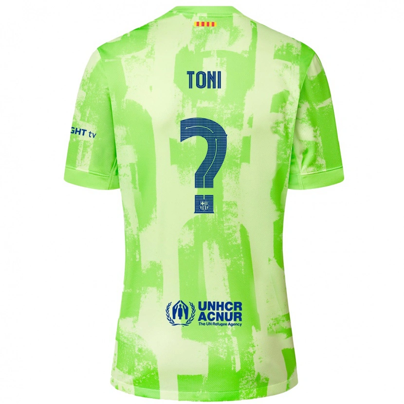 Danxen Kid Toni Fernández #0 Lime Third Jersey 2024/25 T-Shirt