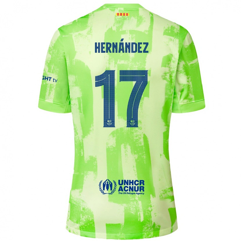 Danxen Kid Juan Hernández #17 Lime Third Jersey 2024/25 T-Shirt