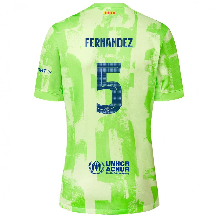 Danxen Kid Jana Fernández #5 Lime Third Jersey 2024/25 T-Shirt