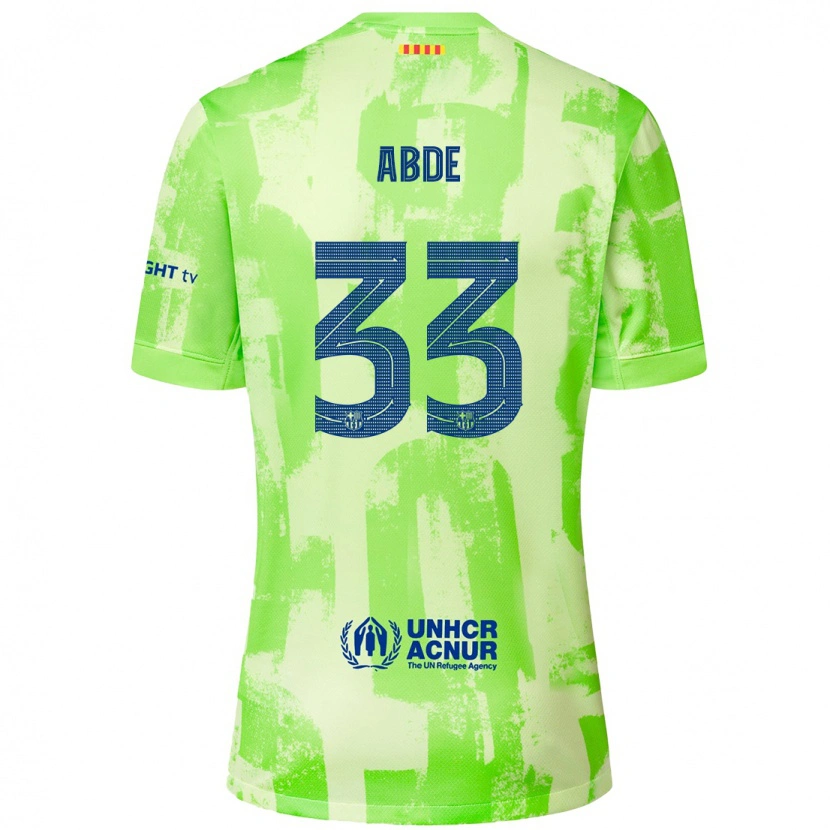Danxen Kid Ez Abde #33 Lime Third Jersey 2024/25 T-Shirt