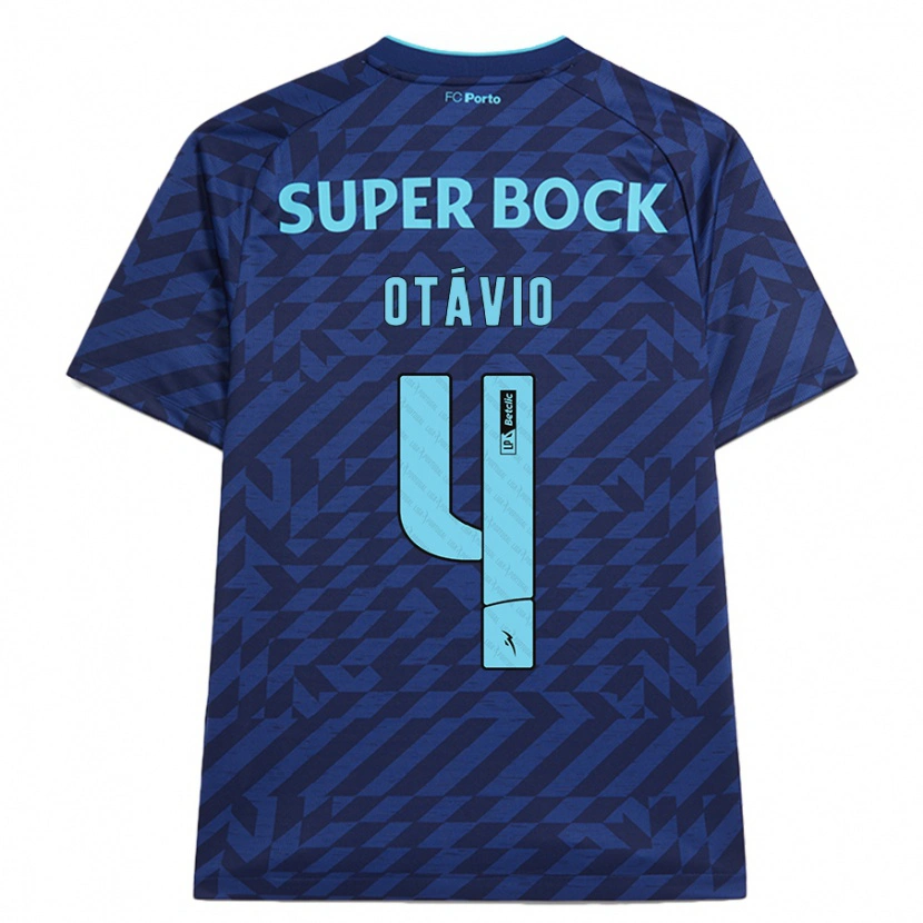 Danxen Kid Otávio #4 Navy Blue Third Jersey 2024/25 T-Shirt