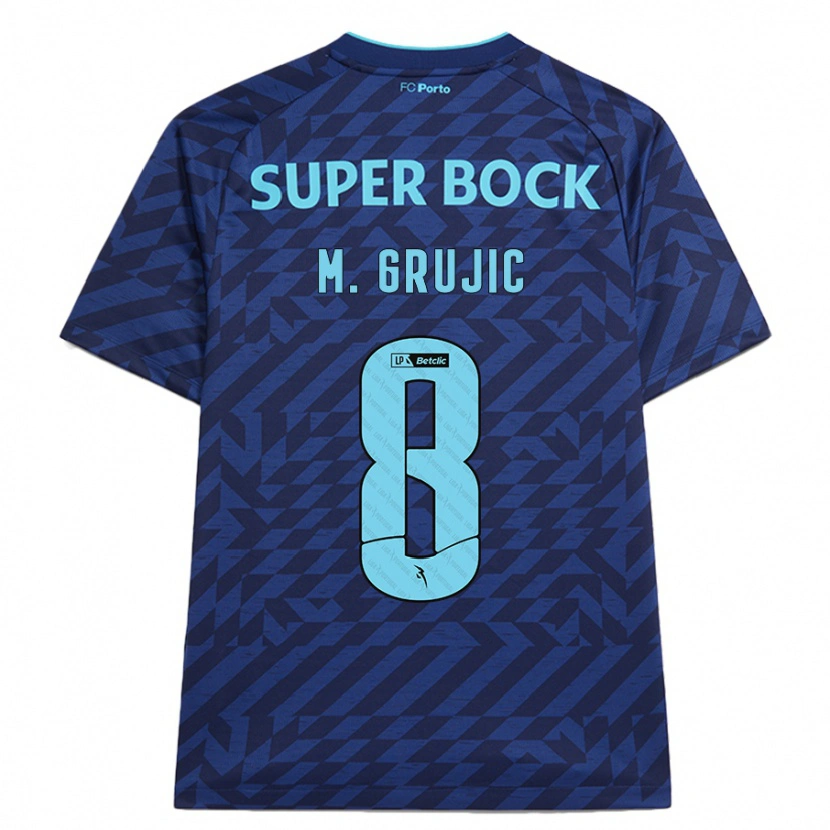 Danxen Kid Marko Grujic #8 Navy Blue Third Jersey 2024/25 T-Shirt